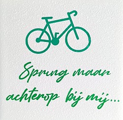 Spring maar achterop